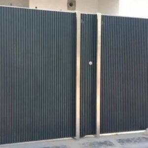 black aluminum profile gate