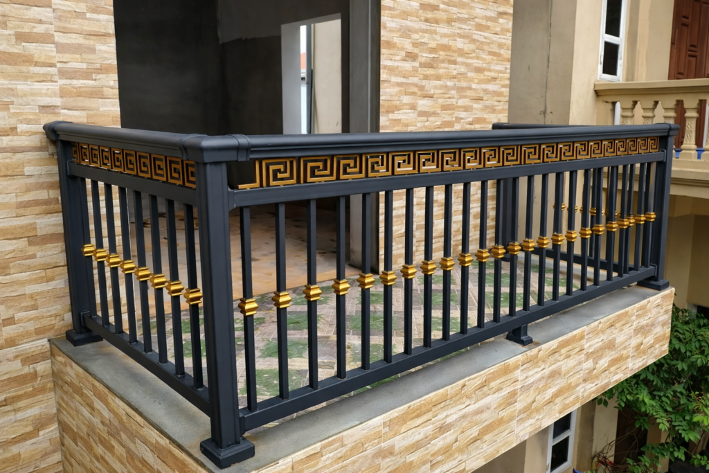 Traditional steel grill