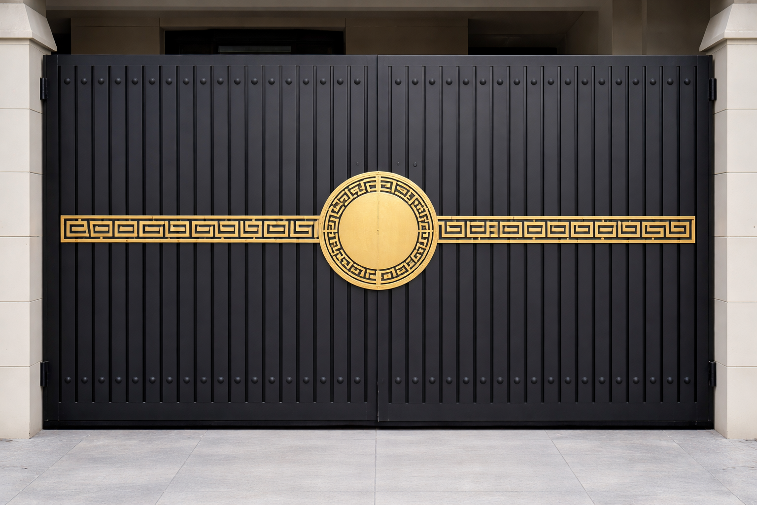 Powder Coated Modern Mild Steel Main Gate