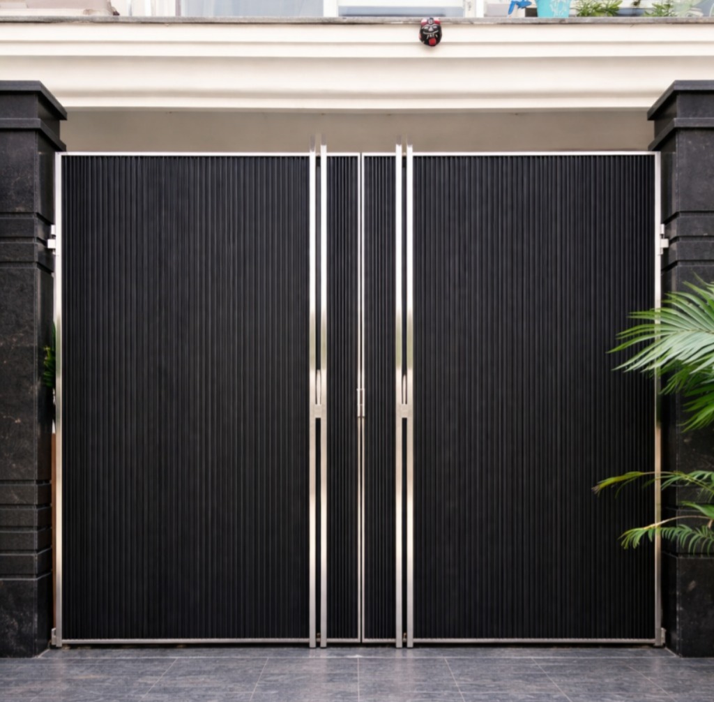 Aluminum Profile Gate With Steel Frame