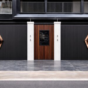 Aluminum Profile Gate With Rose Gold Handle